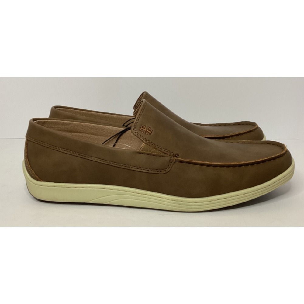 IZOD Men's Seapoint Lightweight Memory Foam Slip-ins Size 11 Tan NIB - Picture 2 of 6